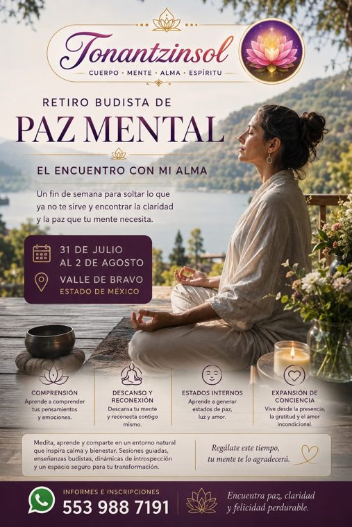 Retiro budista de paz mental