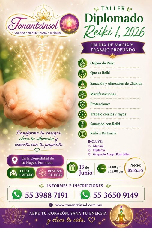 Diplomado Reiki Tonantzin Sol